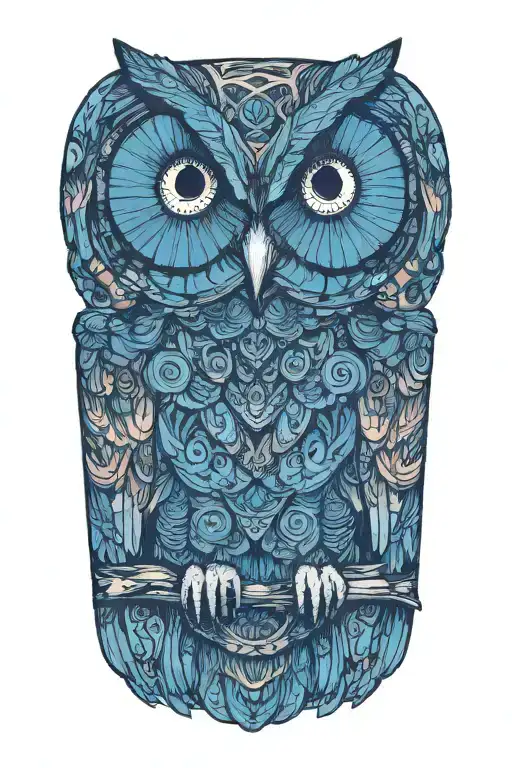 Owl tattoo design idea