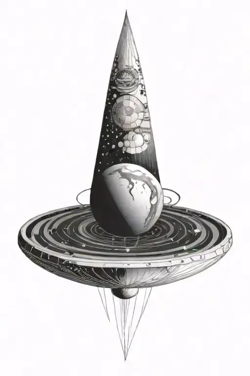 Planetary tattoo design idea