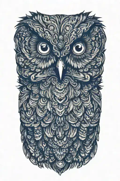 Owl tattoo design idea