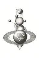 Planetary tattoo design idea