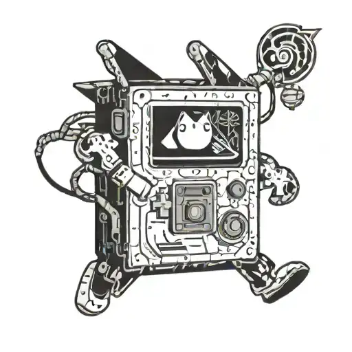 bmo with Goku's clothes  tattoo design idea