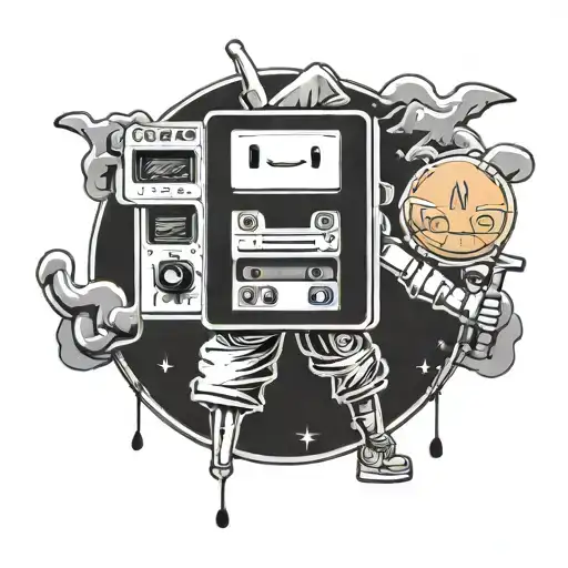 bmo with Goku's clothes  tattoo design idea