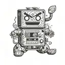 bmo with Goku's clothes  tattoo design idea