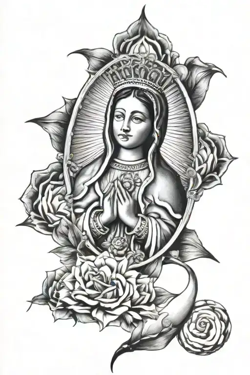 virgin of Guadalupe tattoo design idea