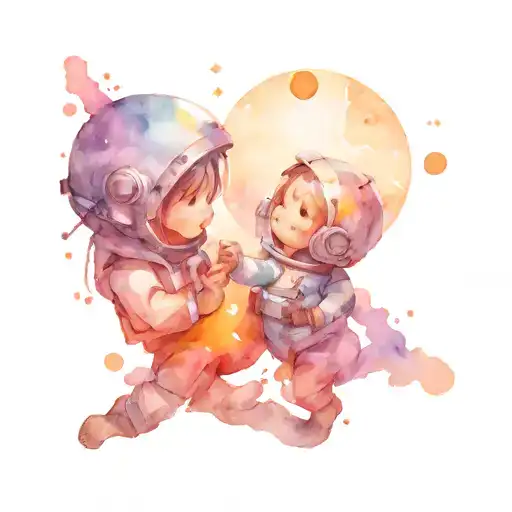 unconditional love for someone and space themed tattoo tattoo design idea