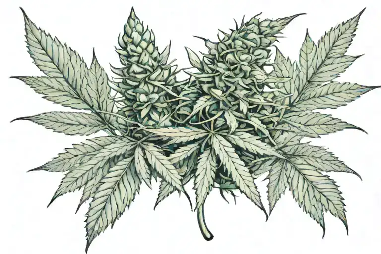 marijuana palaca joint tattoo design idea