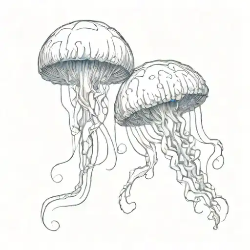 jelly fish  tattoo design idea