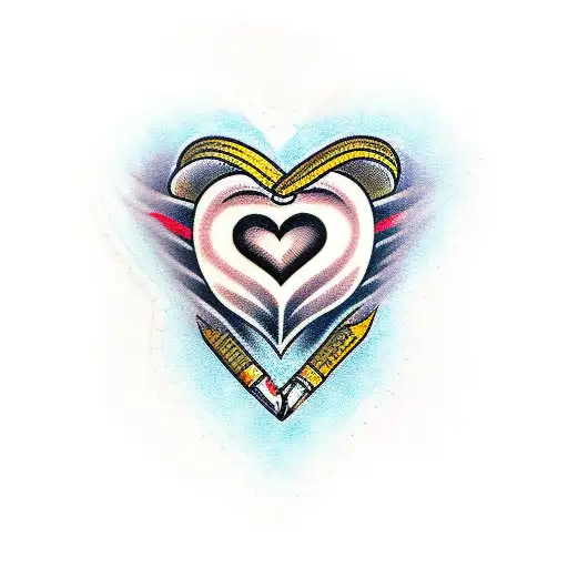 heart barbed wire tattoo design idea