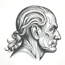 confusion confused head depression tattoo design idea