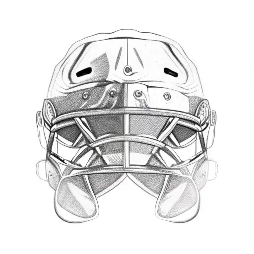 bald eagle wings hockey helmet tattoo design idea