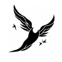 Icarus falling  tattoo design idea