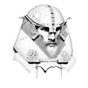 Roman patchwork sleeve tattoo design idea