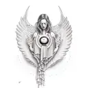 Icarus falling  tattoo design idea