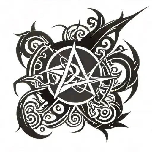 sagittarius libra virgo symbol tattoo design idea