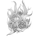 carnivorous plants tattoo design idea