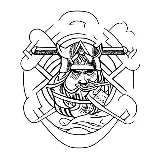 thor vikings raiding tattoo design idea