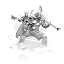 thor vikings raiding tattoo design idea