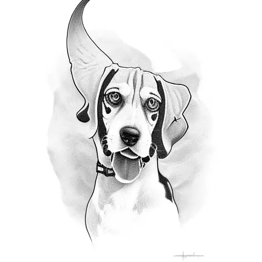 beagle tattoo design idea