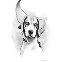 beagle tattoo design idea