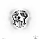 beagle tattoo design idea
