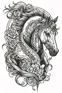 horse and meaningful tattoo tattoo design idea