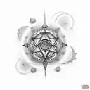 protected wit 7 chakras  tattoo design idea