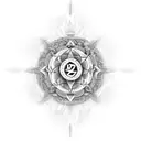 protected wit 7 chakras  tattoo design idea