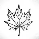 Maple Leaf tattoo design idea