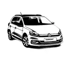 Volkswagen lateral sport tattoo design idea