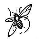 Honey Bee tattoo design idea