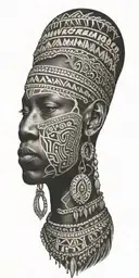 African tribal patterns tattoo design idea