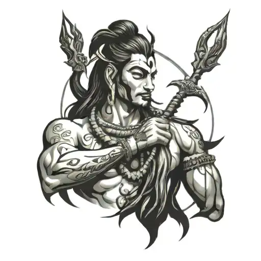 mahadev tattoo design idea
