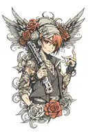 Gangster tattoo design idea