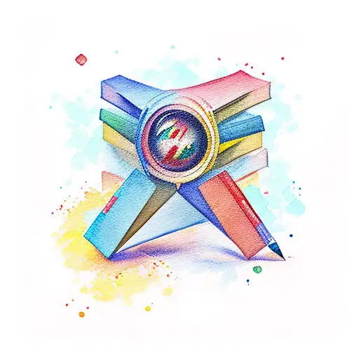 Adhd on watercolour  booklover  tattoo design idea