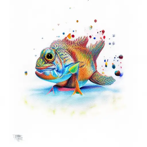 Adhd on watercolour  book  tattoo design idea