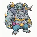 Bebop and Rocksteady tattoo design idea