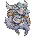 Bebop and Rocksteady tattoo design idea