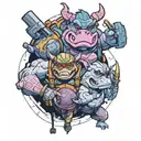 Bebop and Rocksteady tattoo design idea