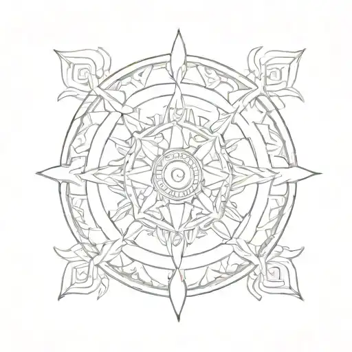 Dharma wheel tattoo design idea