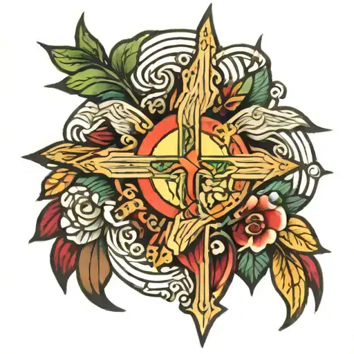 Jesus, Peace, Hope, Faith, Grace, Wisdom, Spirit tattoo design idea