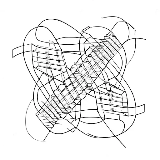 A scientific diagram of a DNA double helix tattoo design idea