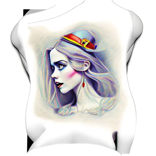 Alice in wonderland sexy tattoo design idea