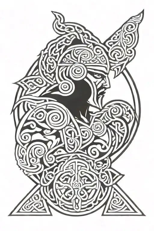 Celtic warrior basic tattoo design tattoo design idea