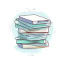 stack of books tattoo design idea