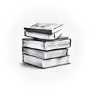 stack of books tattoo design idea
