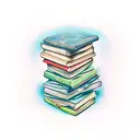 stack of books tattoo design idea