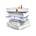 stack of books tattoo design idea