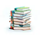 stack of books tattoo design idea