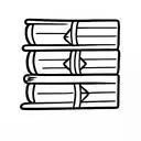 stack of books tattoo design idea