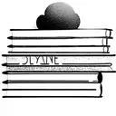 stack of books tattoo design idea